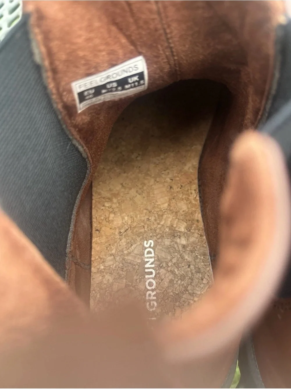 Feelgrounds Chelsea Boot Men US 12.5 EU 46 Hazelnut Brown Barefoot Shoe